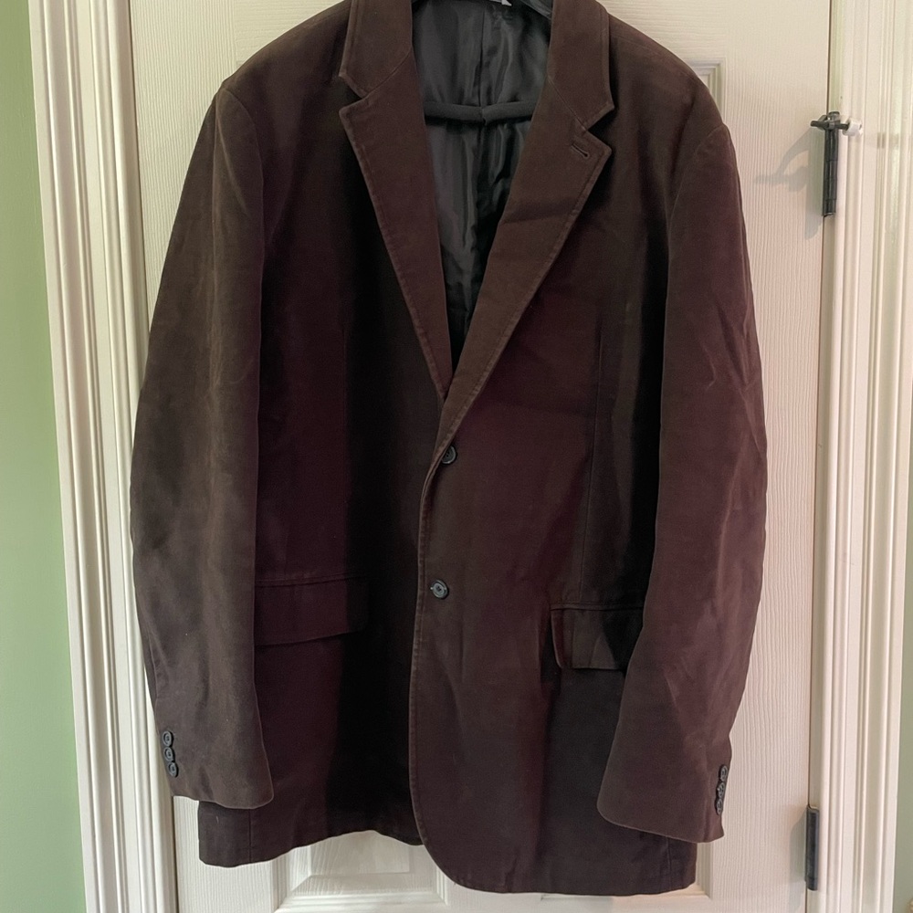 XXLT Men's Faux Suede Brown Blazer